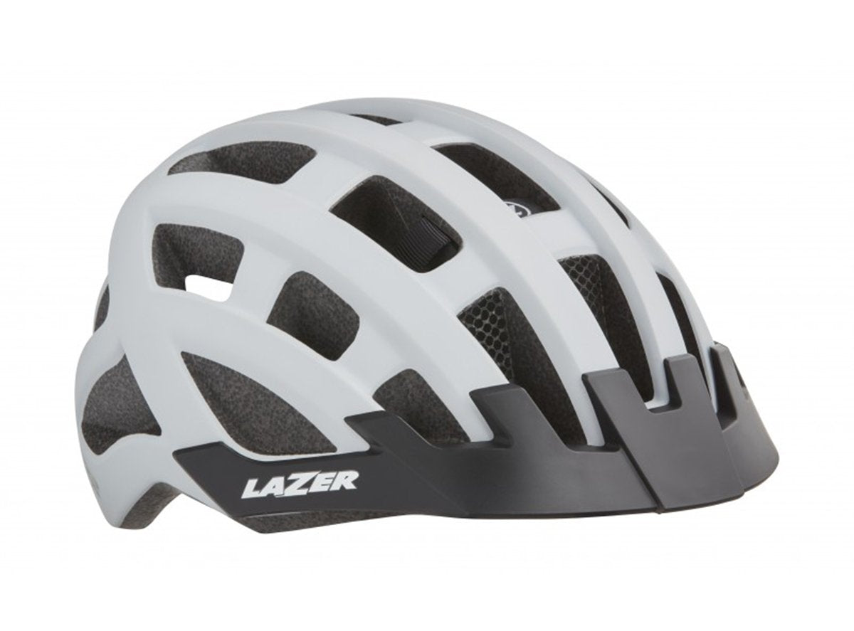 Lazer Compact DLX Commuter Helmet - White - 2020 White One Size Rear Mounted LED Light