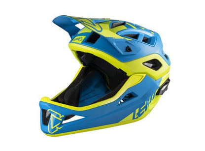 Leatt DBX 3.0 Enduro Full Face Helmet - Blue-Lime Blue - Lime Small 