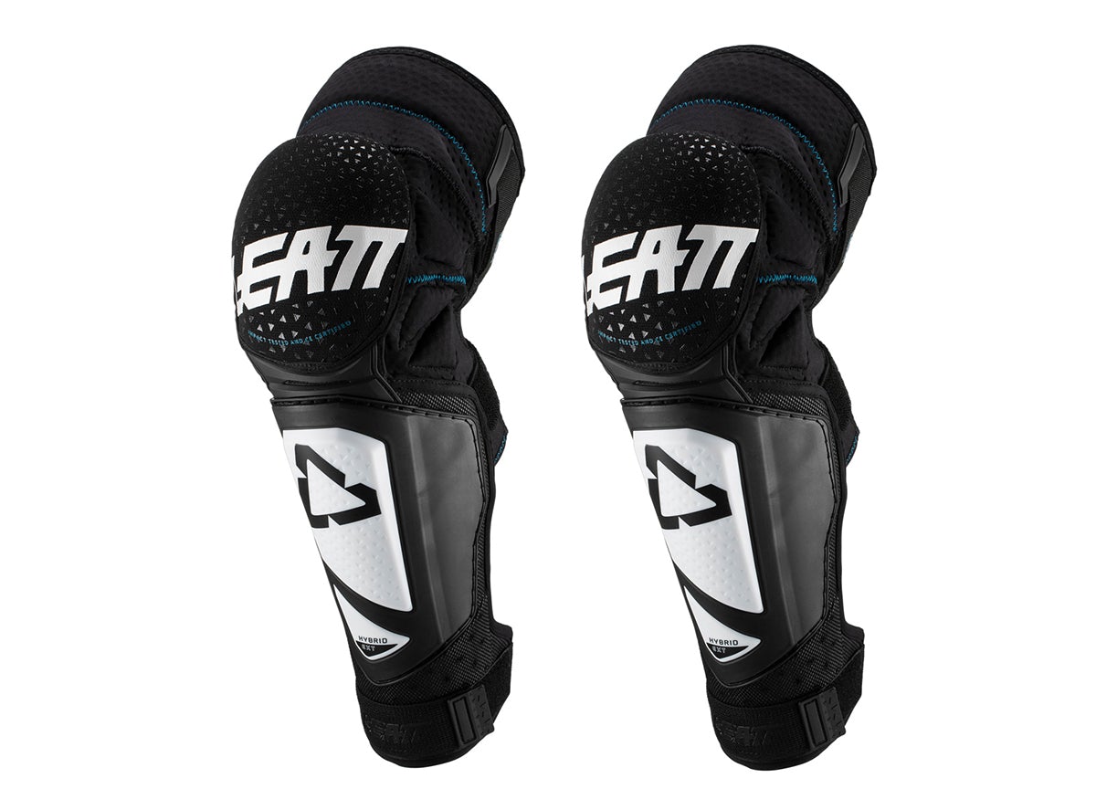 Leatt 3DF Hybrid EXT Knee & Shin Guard - White-Black White - Black 2X-Large 