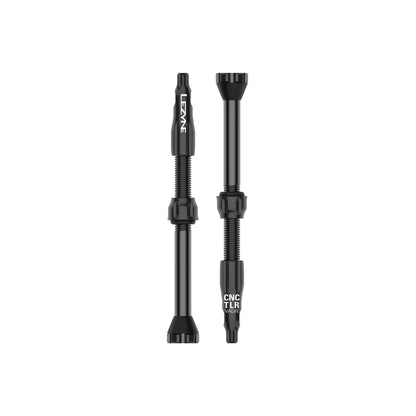 Lezyne CNC TLR Tubeless Valve - 60mm - Pair Black  