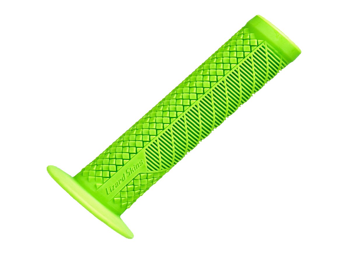 Lizard Skins Single Compound Charger Evo Grips w/Flange - Green Green  