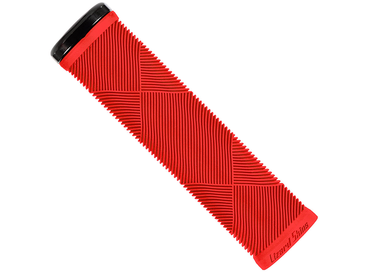 Lizard Skins Strata Lock On MTB Grip - Candy Red Candy Red  