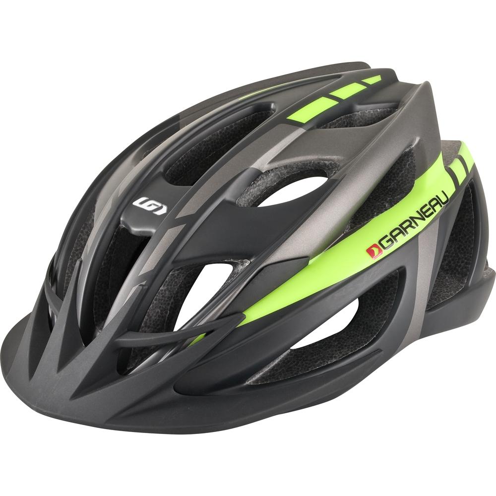 Louis Garneau Le Tour MTB Helmet - Black-Charcoal-Yellow Black - Charcoal - Yellow One Size 