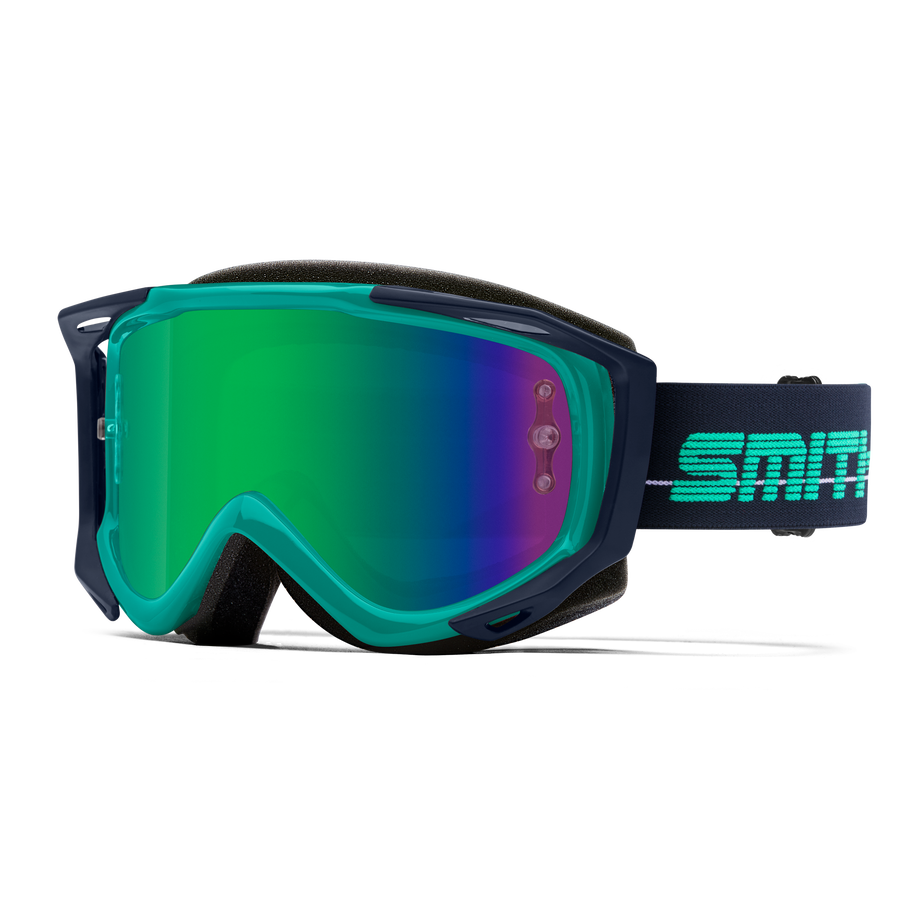 Smith Fuel V.2 Max MTB Goggle - Jade-Indigo Jade - Indigo Green Mirror - Clear Lens 