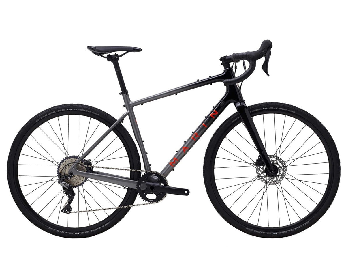 Marin Headlands 1 700c Adventure Road Bike - Gloss Charcoal-Black-Roarange - 2022 Gloss Charcoal - Black - Roarange 49cm (19.25") 