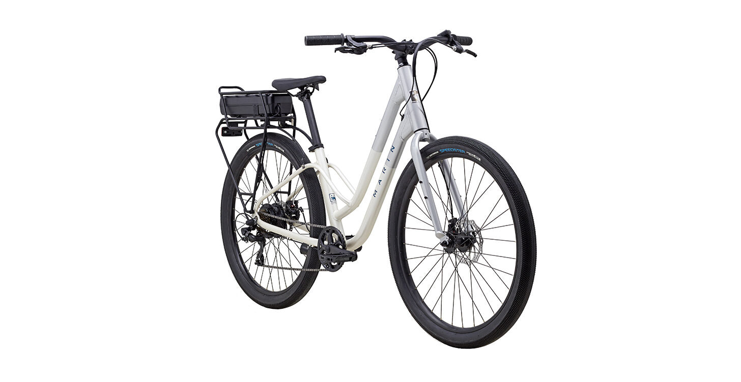 Marin Stinson E ST CE 27.5 - White-Silver - 2022 - Cambria Bike