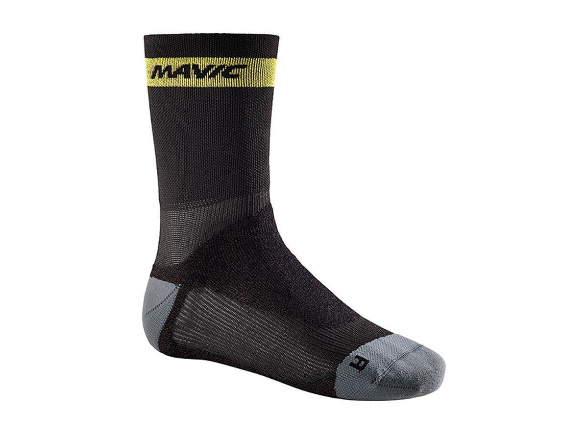 Mavic Ksyrium Pro Thermo+ Sock - Black-Dark Cloud Black - Dark Cloud Small 