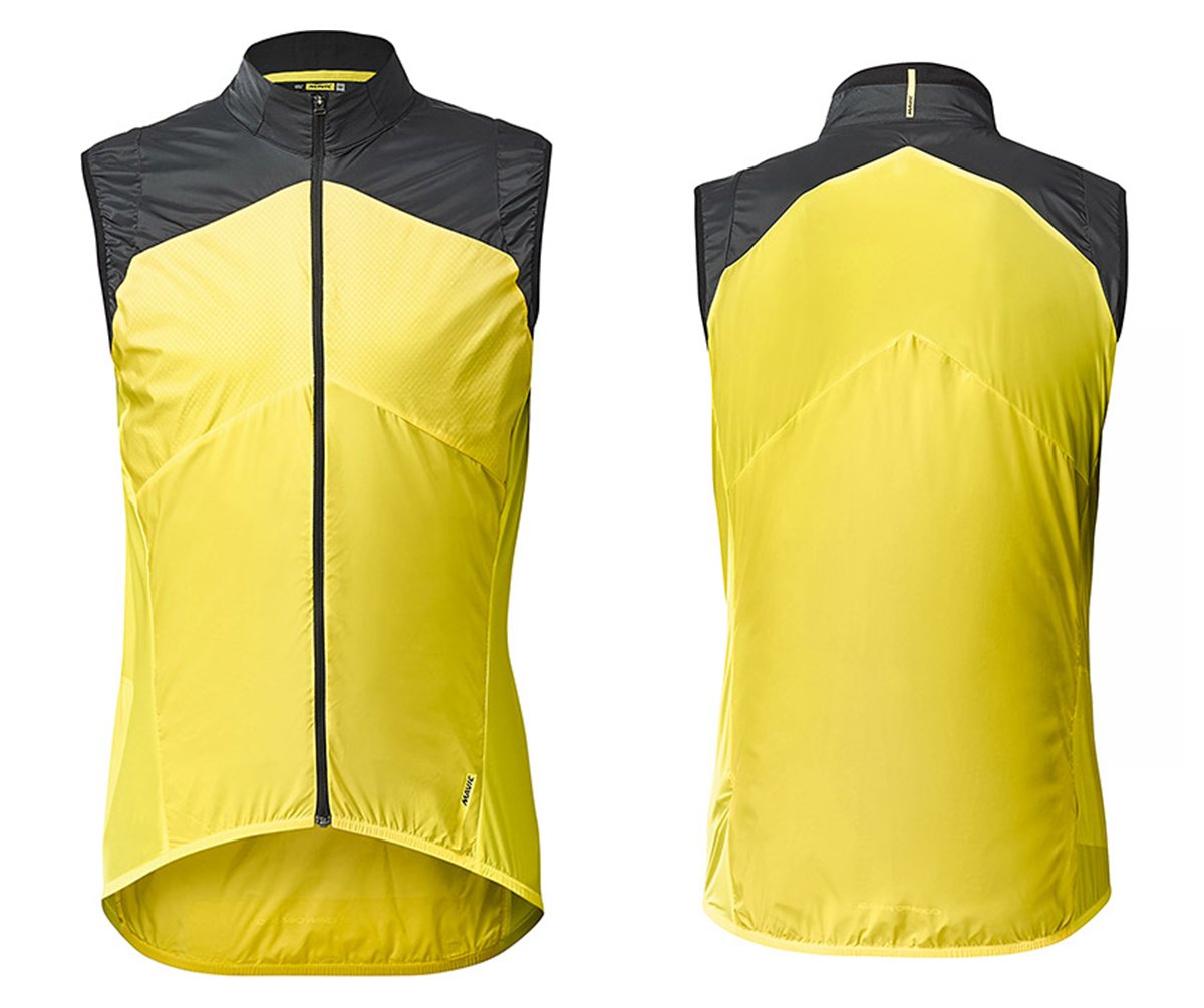 Mavic Cosmic Wind SL Vest - Yellow Mavic - Black - Cambria Bike