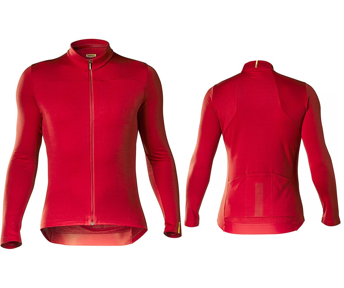 Mavic Essential Merino Long Sleeve Road Jersey - Haute Red Haute Red Medium 