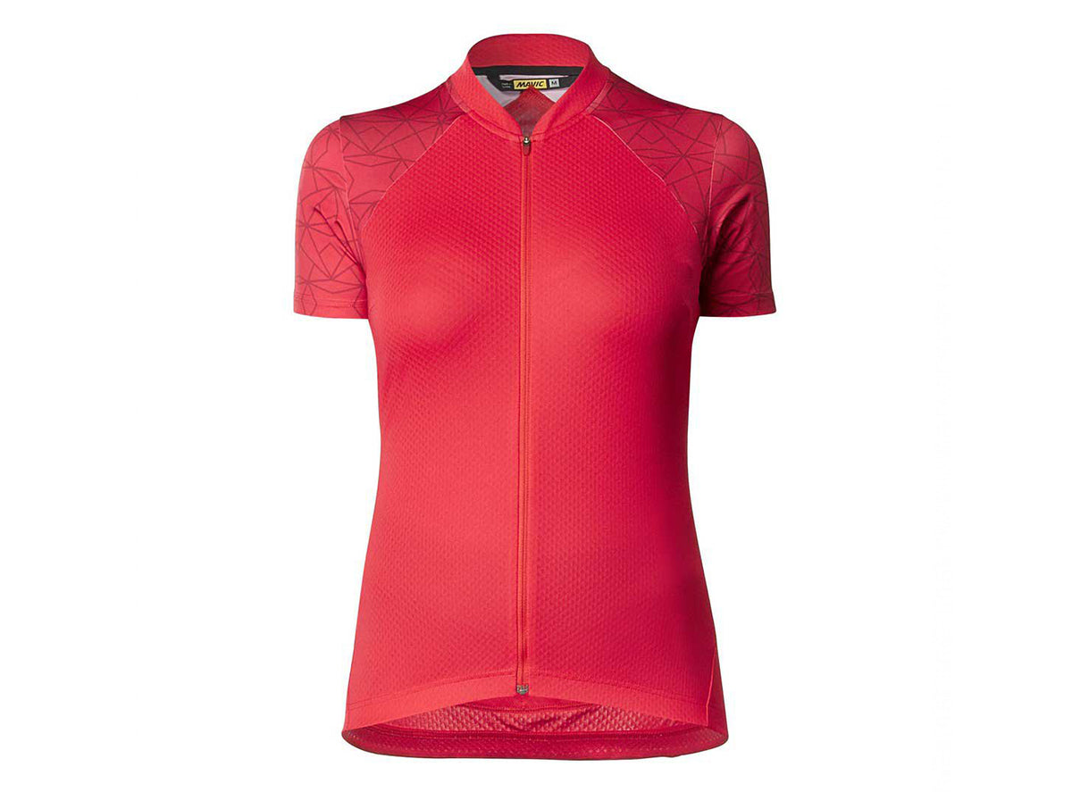 Mavic Sequence Short Sleeve Road Jersey - Womens - Lollipop Red Lollipop Red Small 