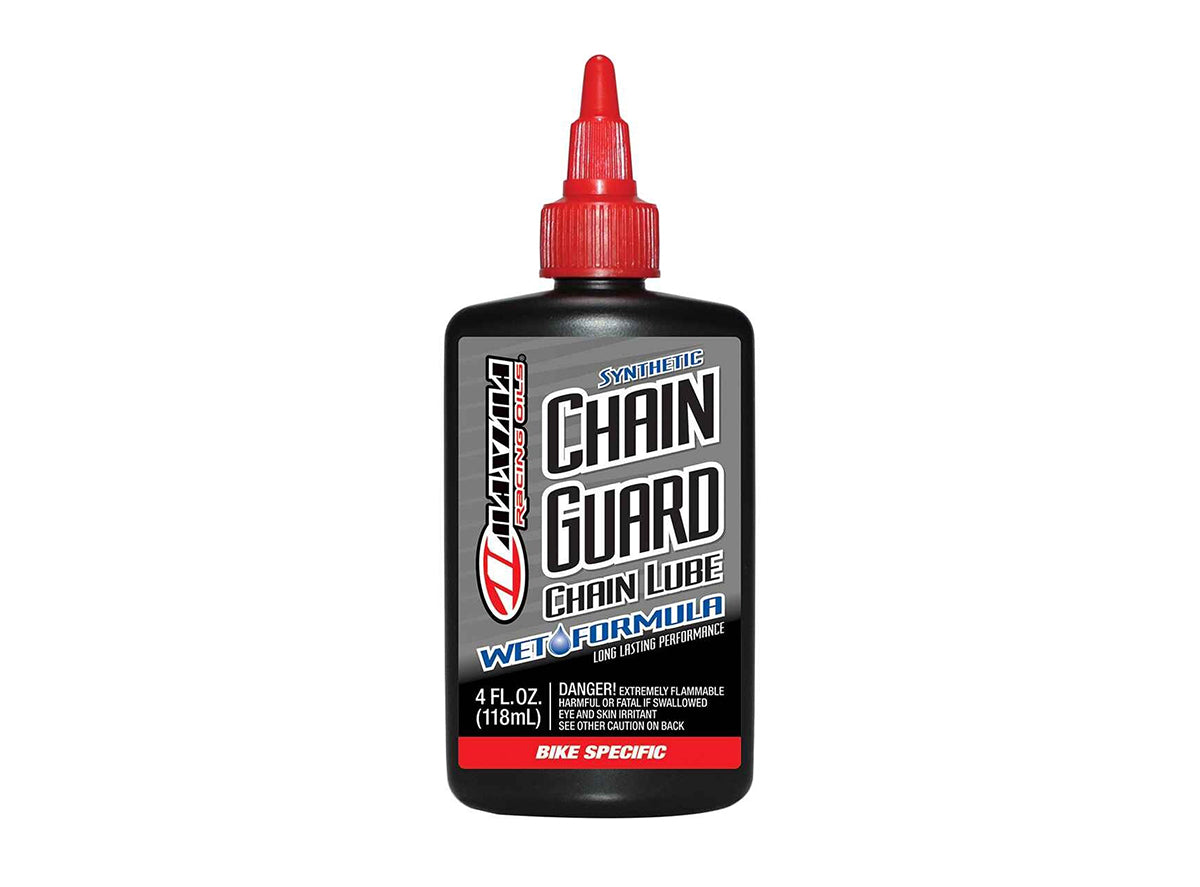 Maxima Synthetic Chain Guard Chain Lube - Wet Form - 4oz Black  