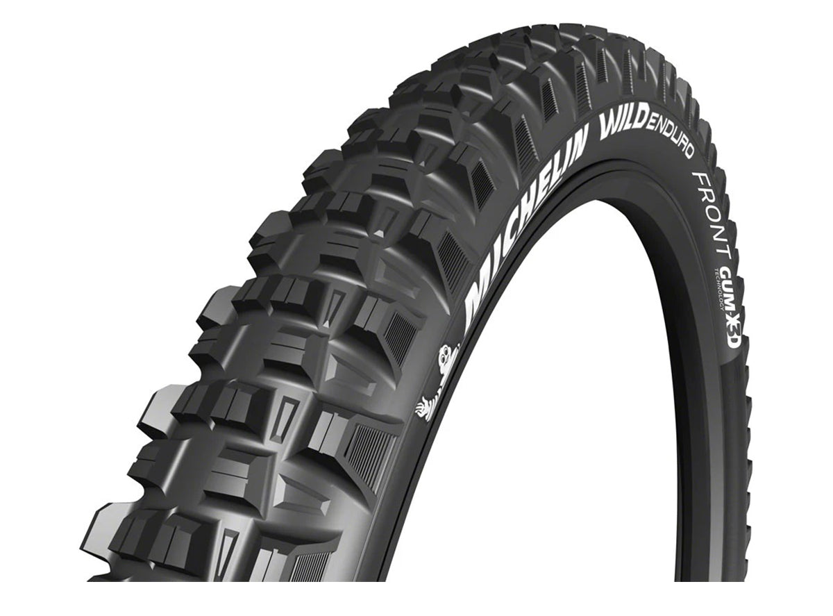 Michelin E-Wild 27.5" E-Bike Folding MTB Tire - Black Black 2.8" Tubeless - TPI 60 - Gum-X - Gravity Shield