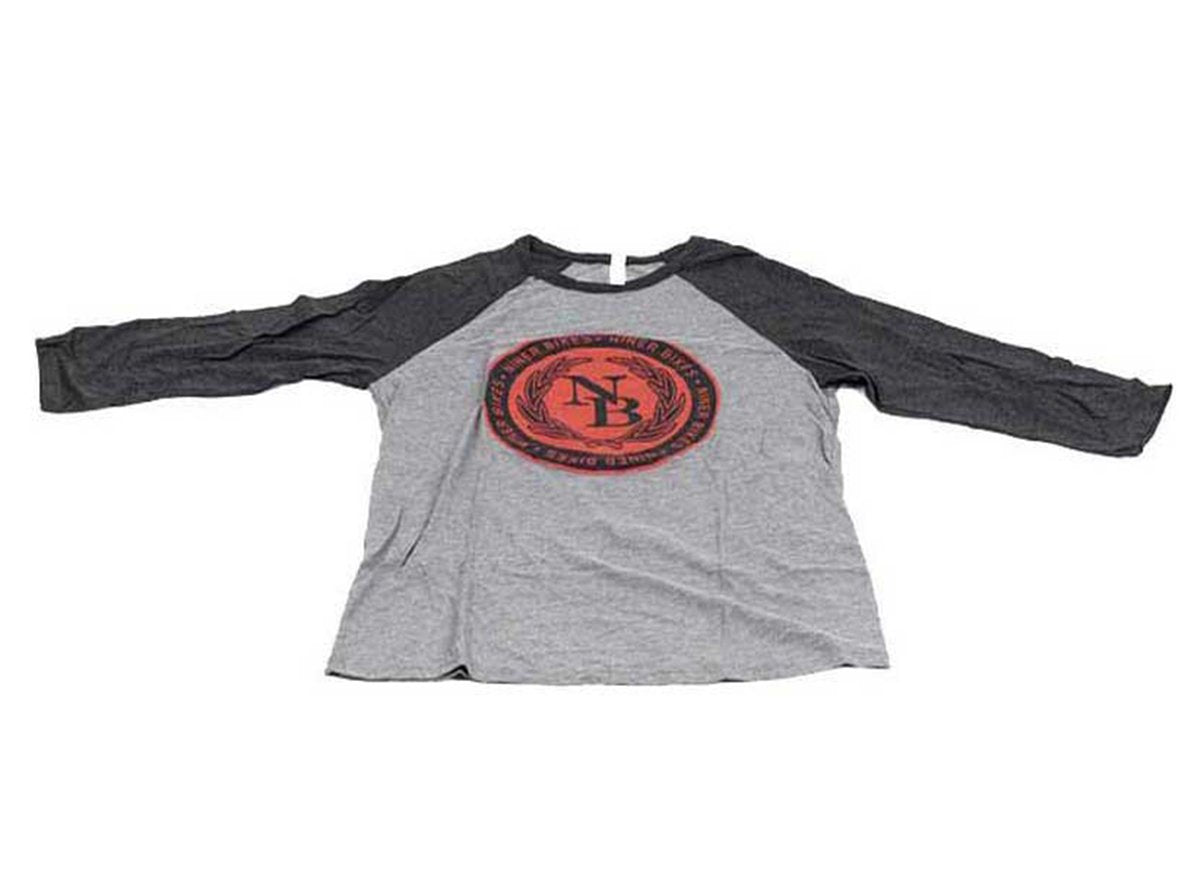 Niner Commonwealth 3/4 Tee - Gray-Red Gray - Red 2X-Large 