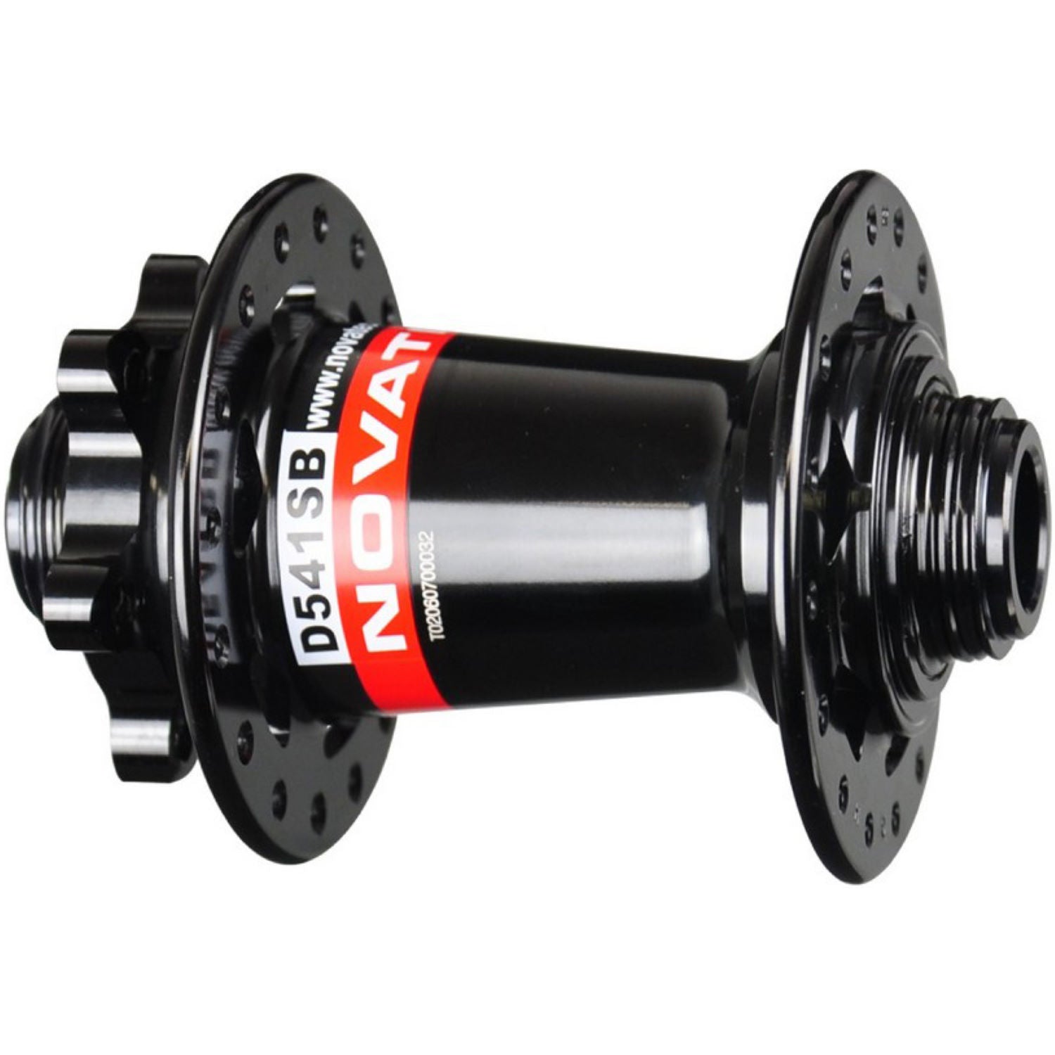 Novatec D541 MTB Disc Hub - Front - Black-Red - OEM Black - Red 15x110mm 32h