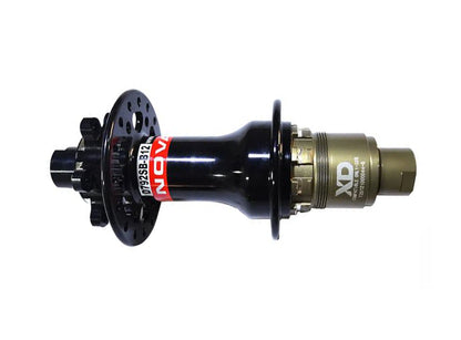 Novatec D712 MTB Disc Hub - Rear - Black-Red - OEM