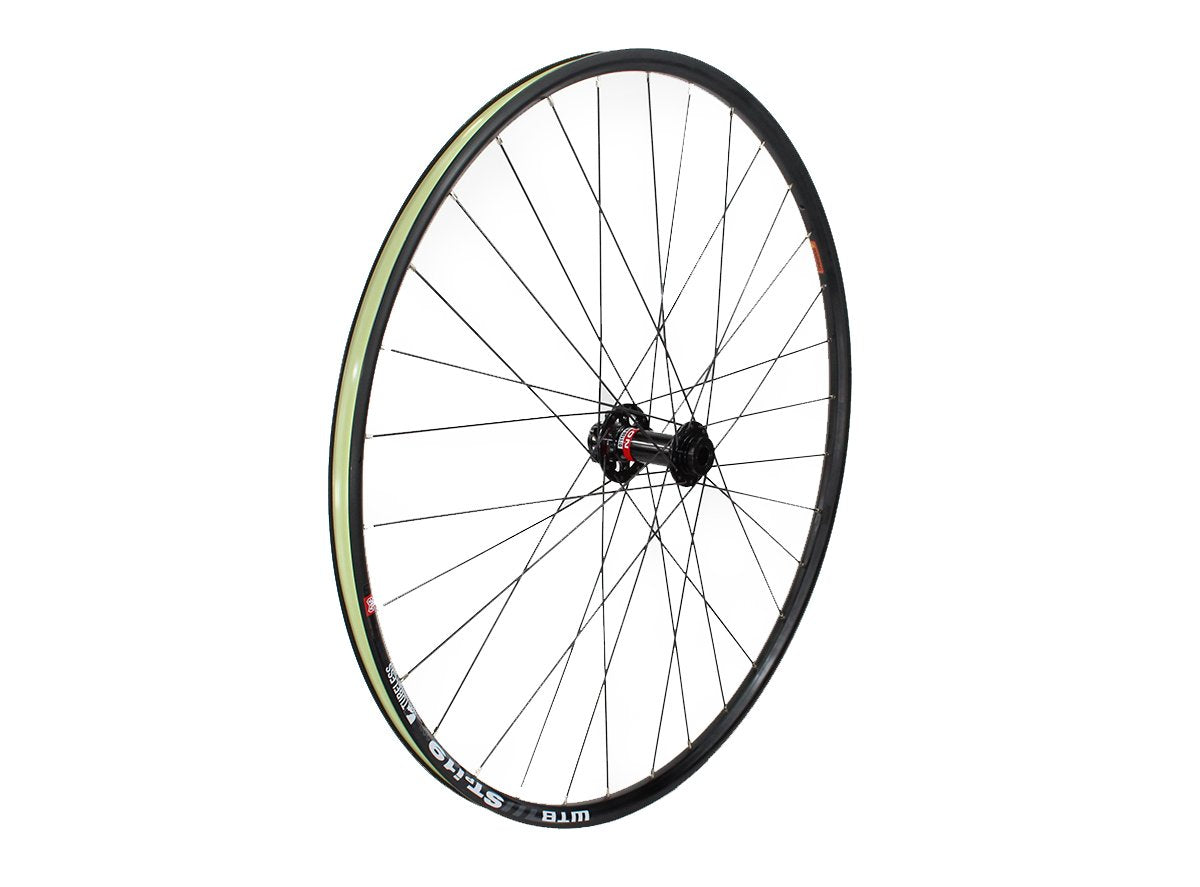 Novatec D711 on WTB ST i19 TCS 29" MTB Wheel - Front Black 15x110mm - 32h - Torque Cap DT DB Spokes - White/Gray Decals - Tubeless tape included - Valve not included