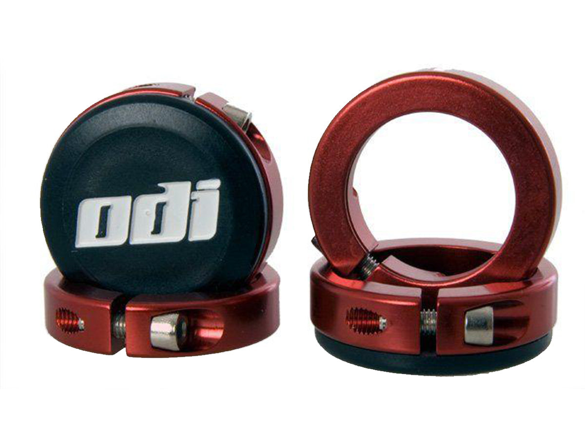 ODI Lock-Jaw Clamps & Snap Caps - Red Red  