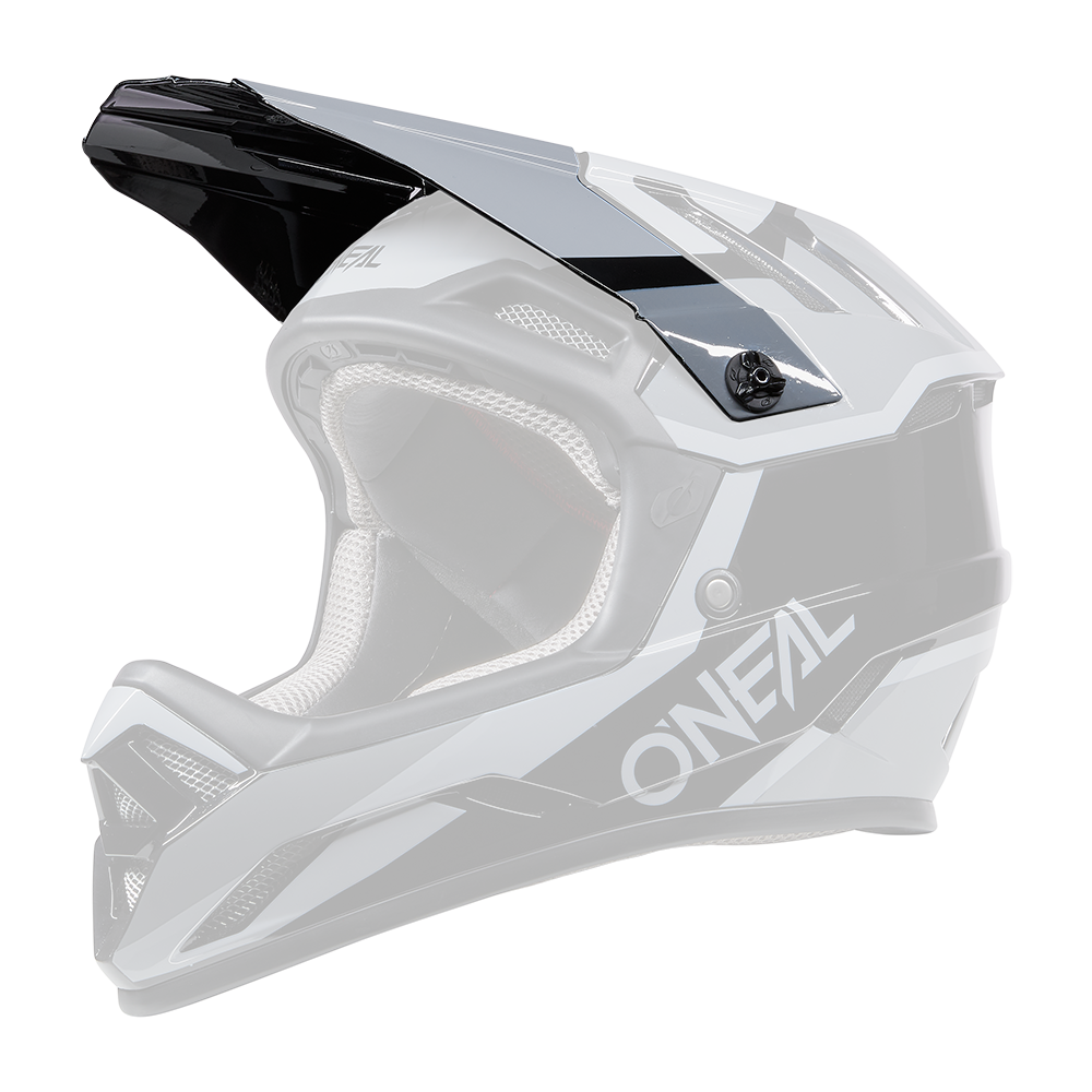 O'Neal Backflip Replacement Visor - Strike - Black-Gray Black - Gray  