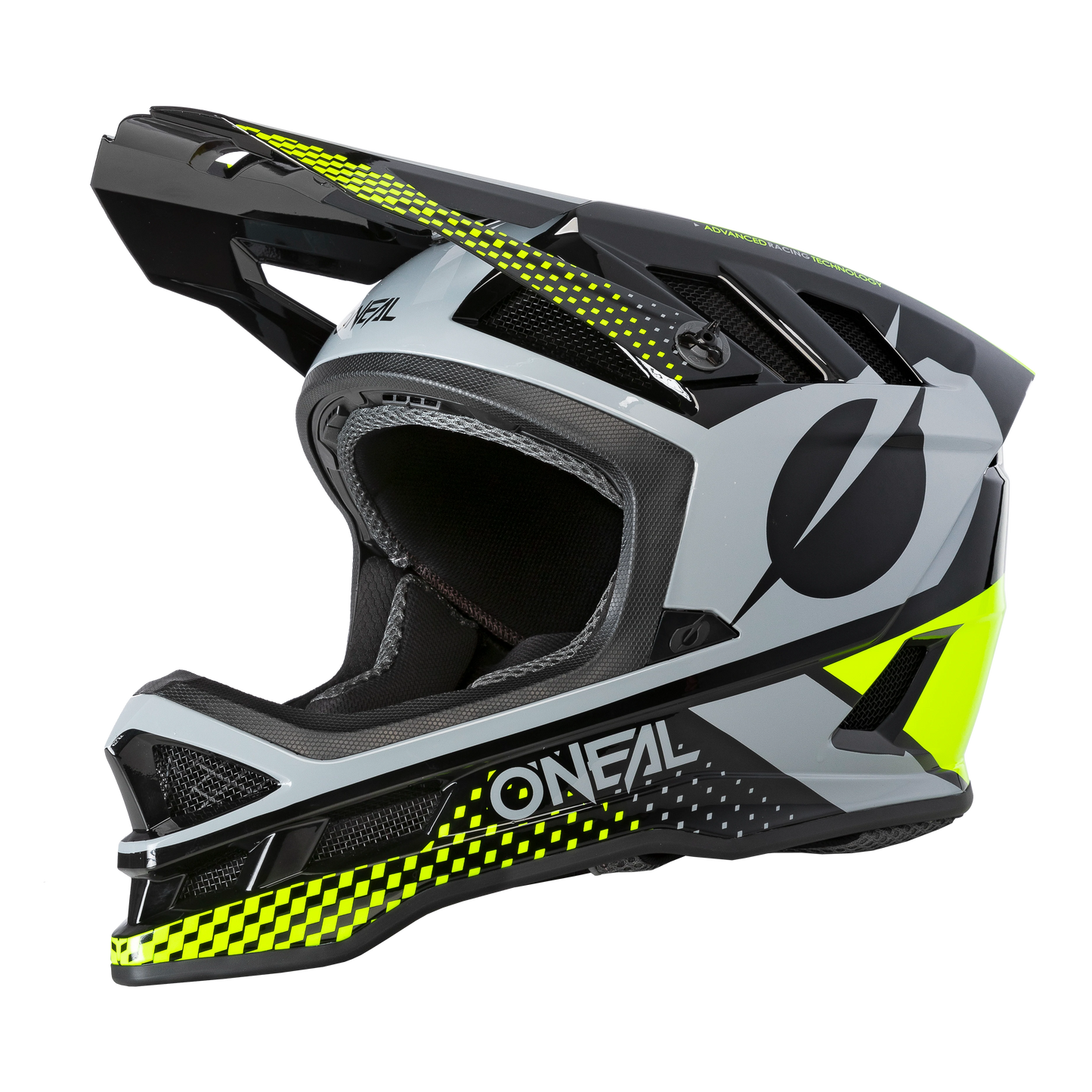 O'Neal Blade Polyacrylite Full Face Helmet - Ace - Neon Yellow-Gray Neon Yellow - Gray X-Small 