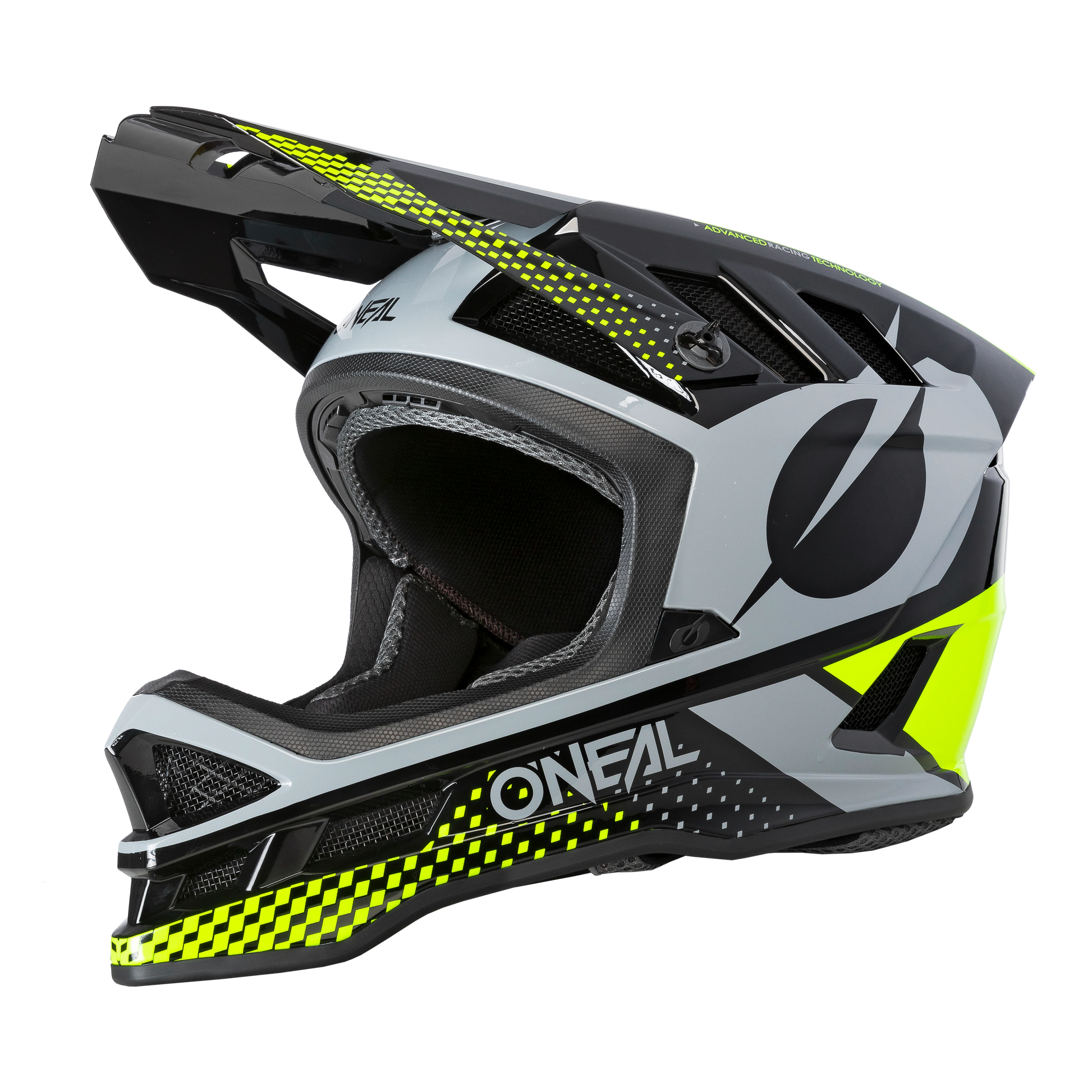 O'Neal Blade Polyacrylite Full Face Helmet - Ace - Neon Yellow-Gray Neon Yellow - Gray X-Small 