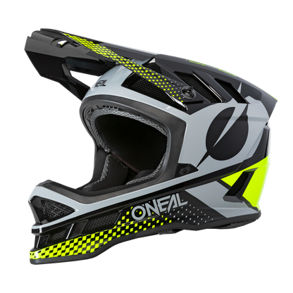 O'Neal Blade Polyacrylite Full Face Helmet - Ace - Neon Yellow-Gray Neon Yellow - Gray X-Small 