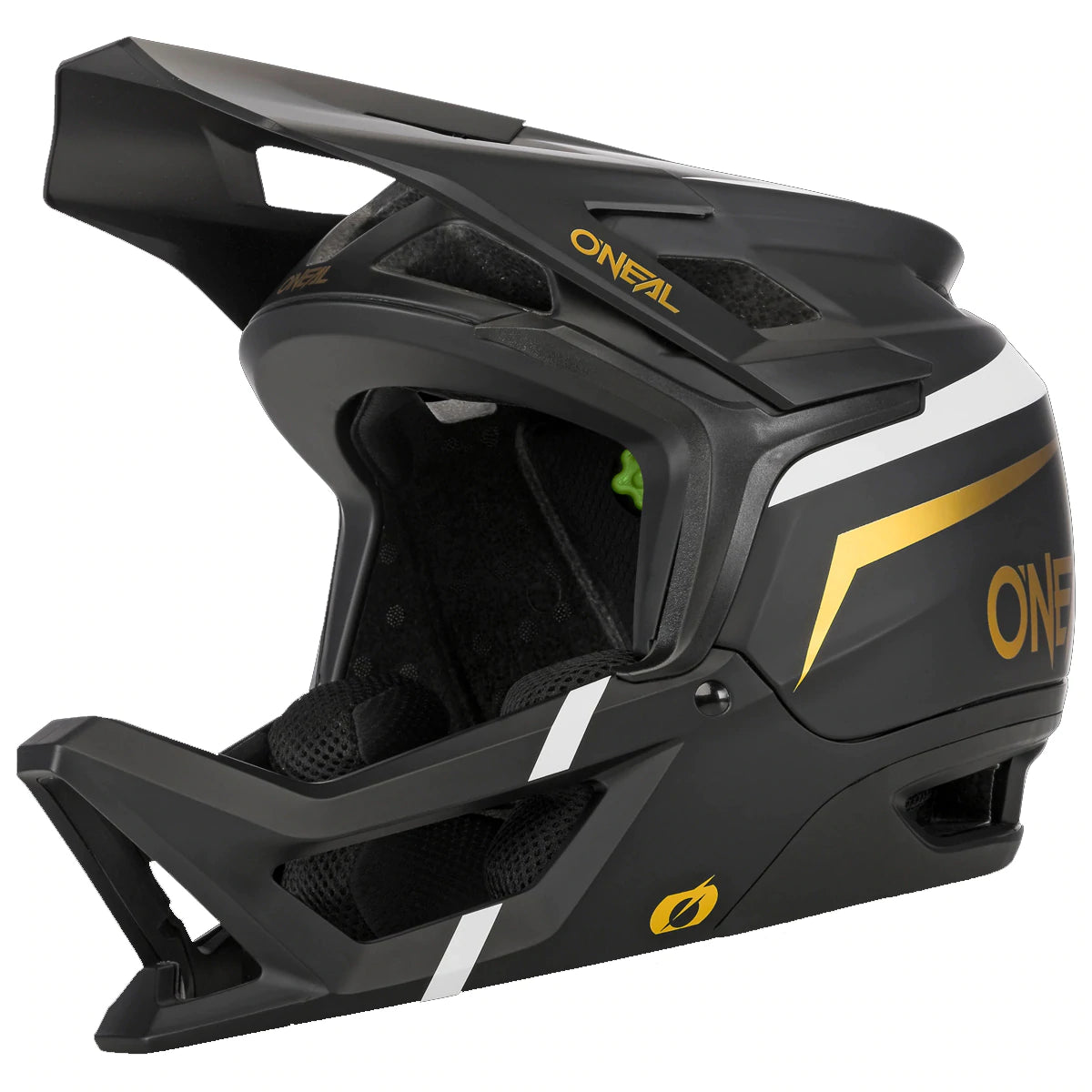 O'Neal Transition Full Face Helmet - Flash - Black-White-Gold Black - White - Gold X-Small 