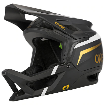 O'Neal Transition Full Face Helmet - Flash - Black-White-Gold Black - White - Gold X-Small 