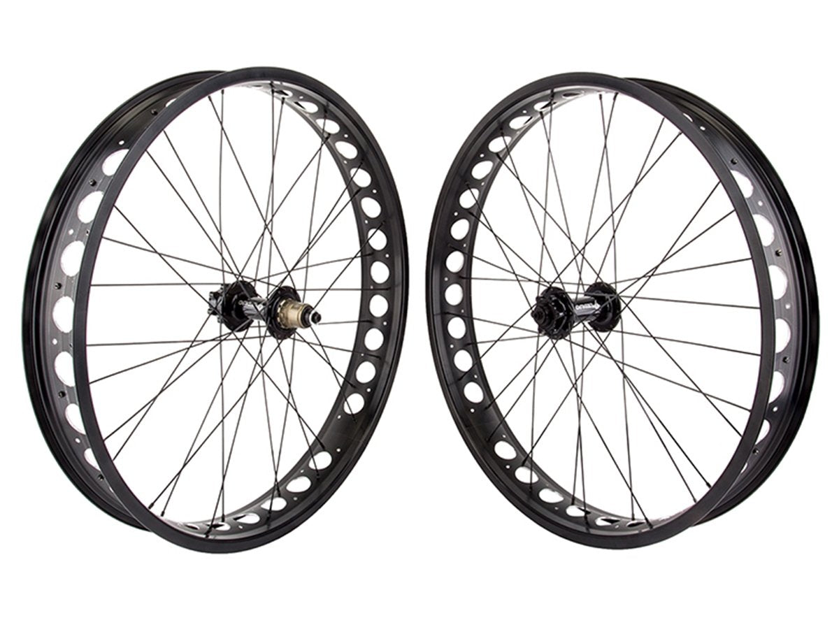 Origin8 26" Fat Bike Wheelset - XD Driver - Black Black 2.4" 80mm Wide Rim