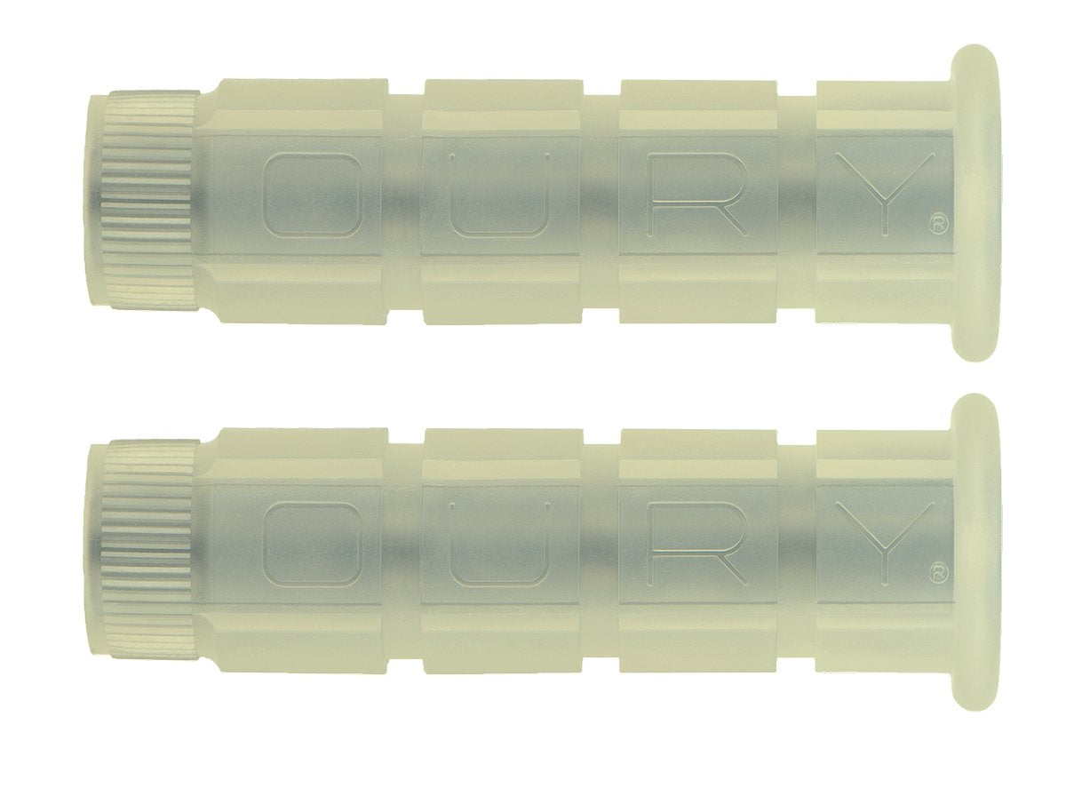 Oury Single Compound MTB Grips - Clear-Glow in the Dark Clear - Glow in the Dark  