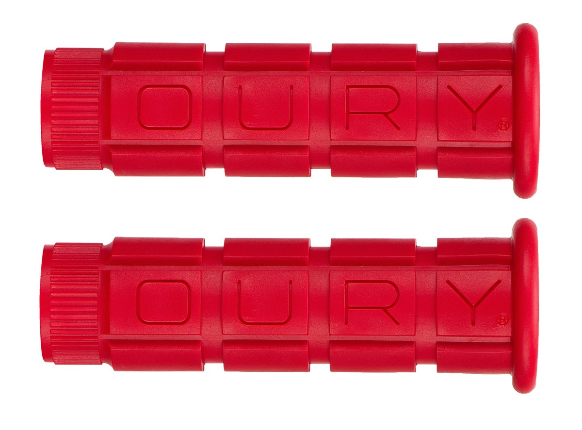 Oury Single Compound MTB Grips - Red Red  