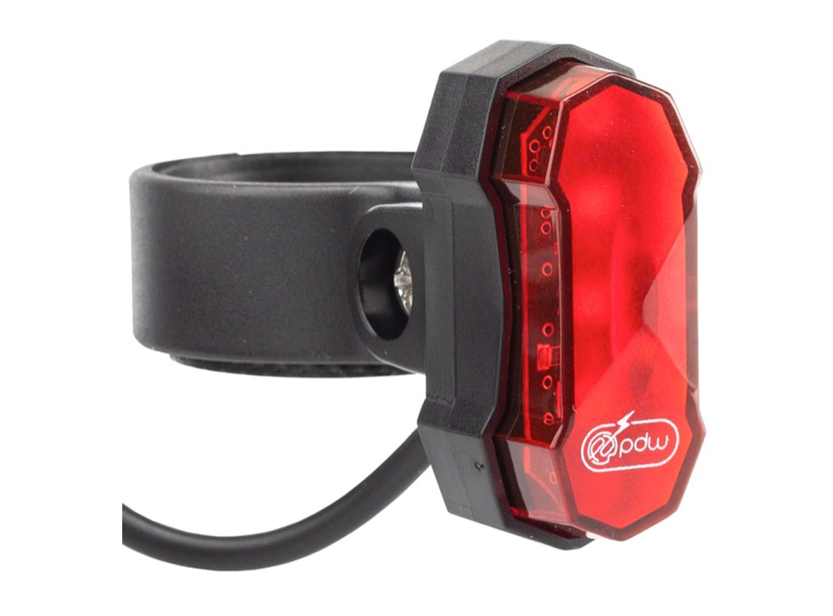 PDW Kepler E-Bike Tail Light - Black-Red Black - Red  