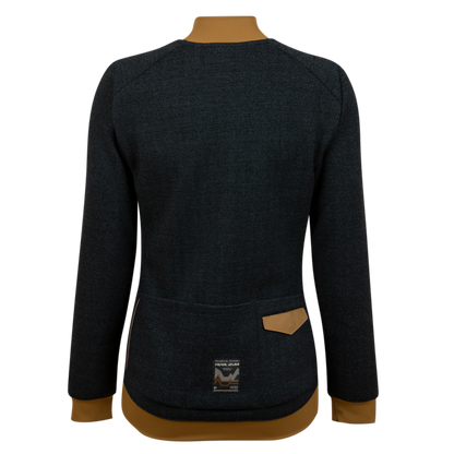 Pearl Izumi Expedition Thermal Long Sleeve Cycling Jersey - Womens - Dark Ink-Toffee