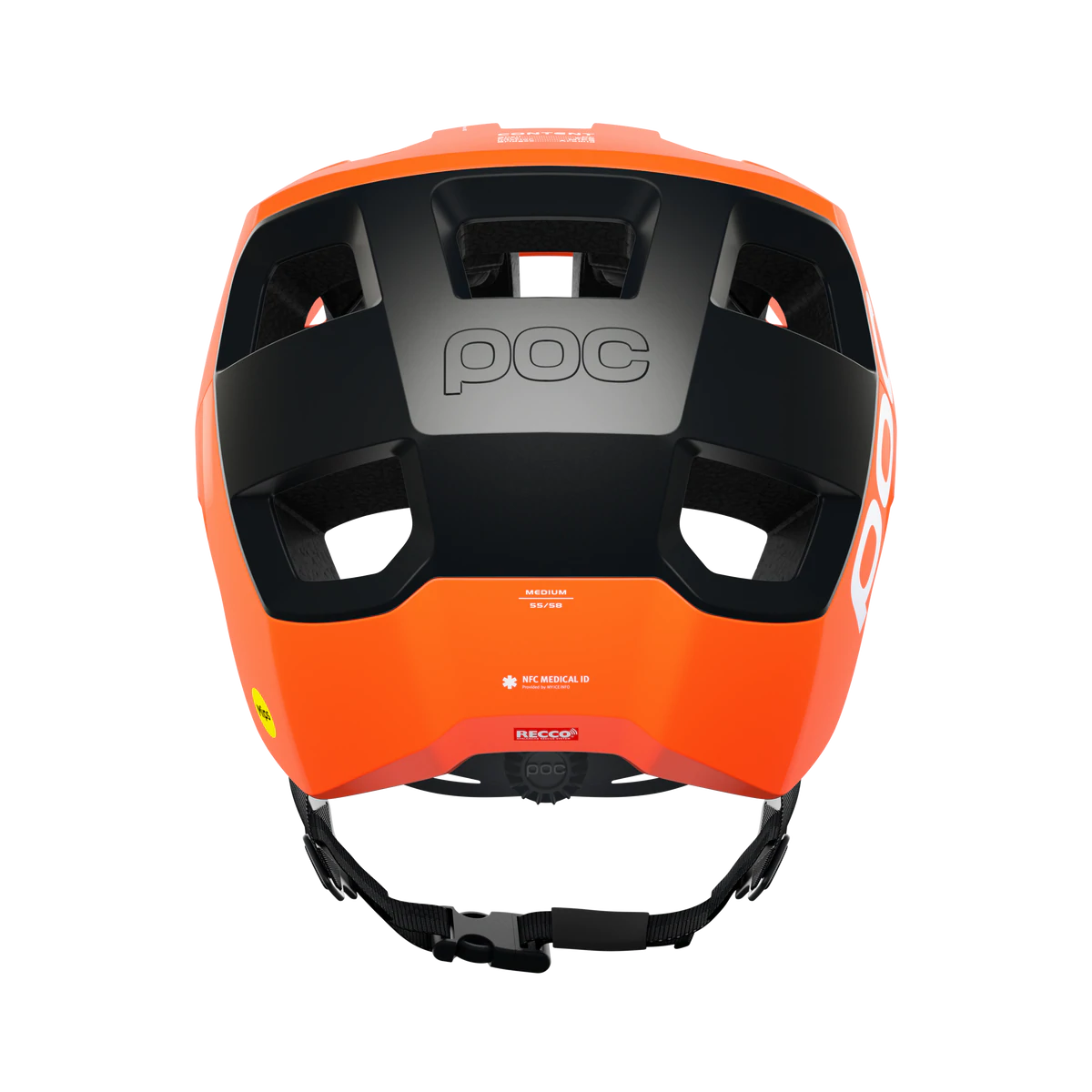 POC Kortal Race MIPS MTB Helmet - Fluorescent Orange Avip-Uranium Black Matt