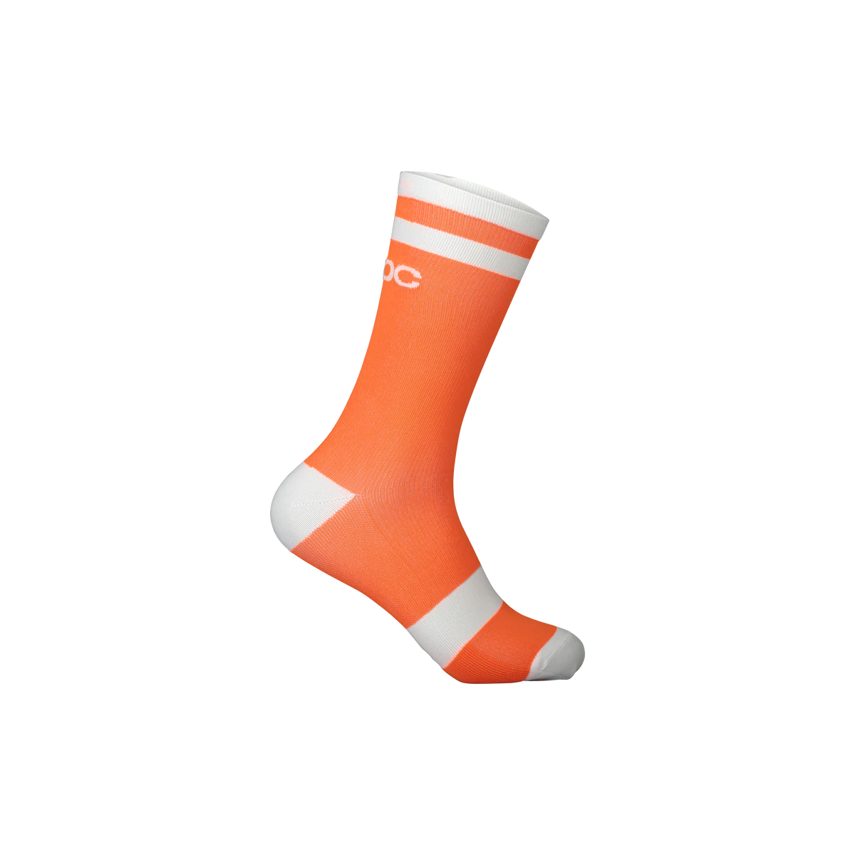 POC Lure Long MTB Sock - Zink Orange-Hydrogen White Zink Orange - Hydrogen White Small 