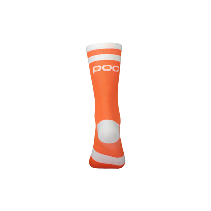 POC Lure Long MTB Sock - Zink Orange-Hydrogen White