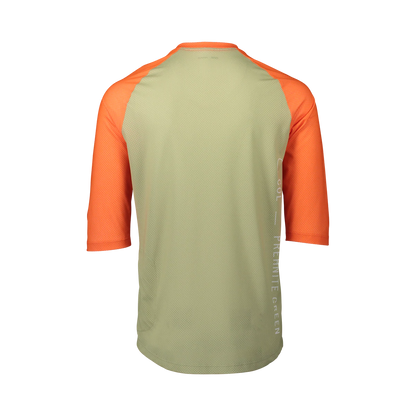 POC Pure 3/4 Sleeve MTB Jersey - Prehnite Green-Zink Orange