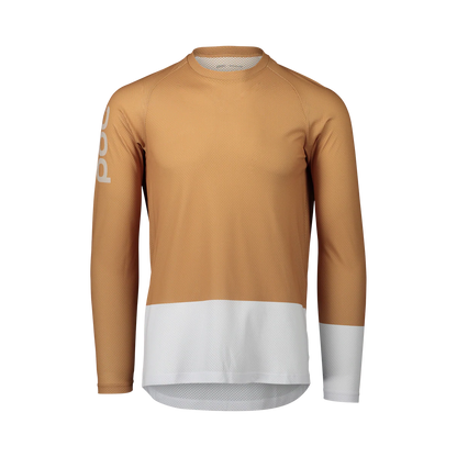 POC Pure Long Sleeve MTB Jersey - Aragonite Brown-Hydrogen White Aragonite Brown - Hydrogen White X-Small 