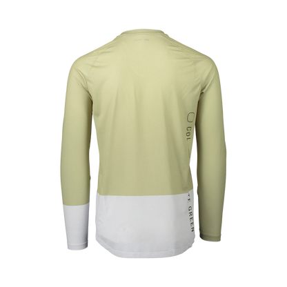 POC Pure Long Sleeve MTB Jersey - Prehnite Green-Hydrogen White