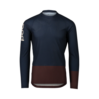 POC Pure Long Sleeve MTB Jersey - Turmaline Navy-Axinite Brown Turmaline Navy - Axinite Brown X-Small 