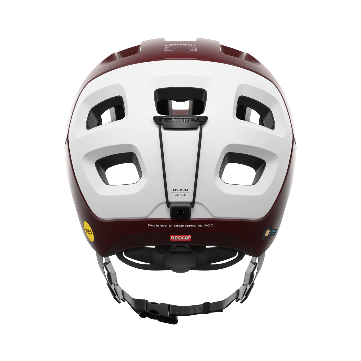 POC Tectal Race MIPS MTB Helmet - Garnet Red-Hydrogen White Matt