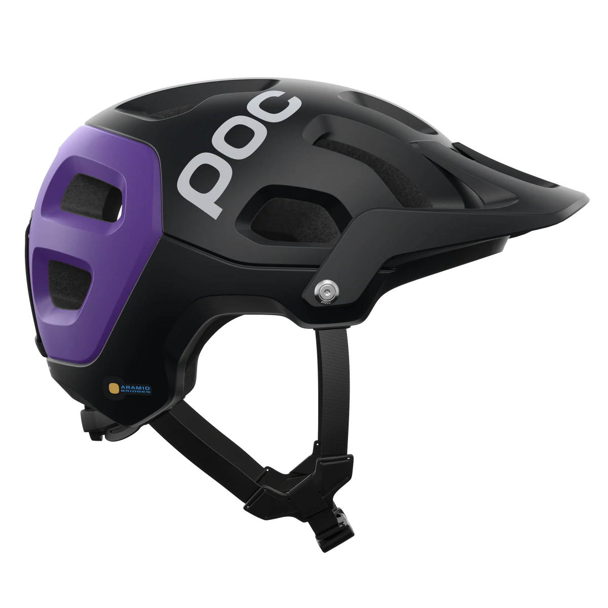 POC Tectal Race MIPS MTB Helmet - Uranium Black-Sapphire Purple Metallic-Matt