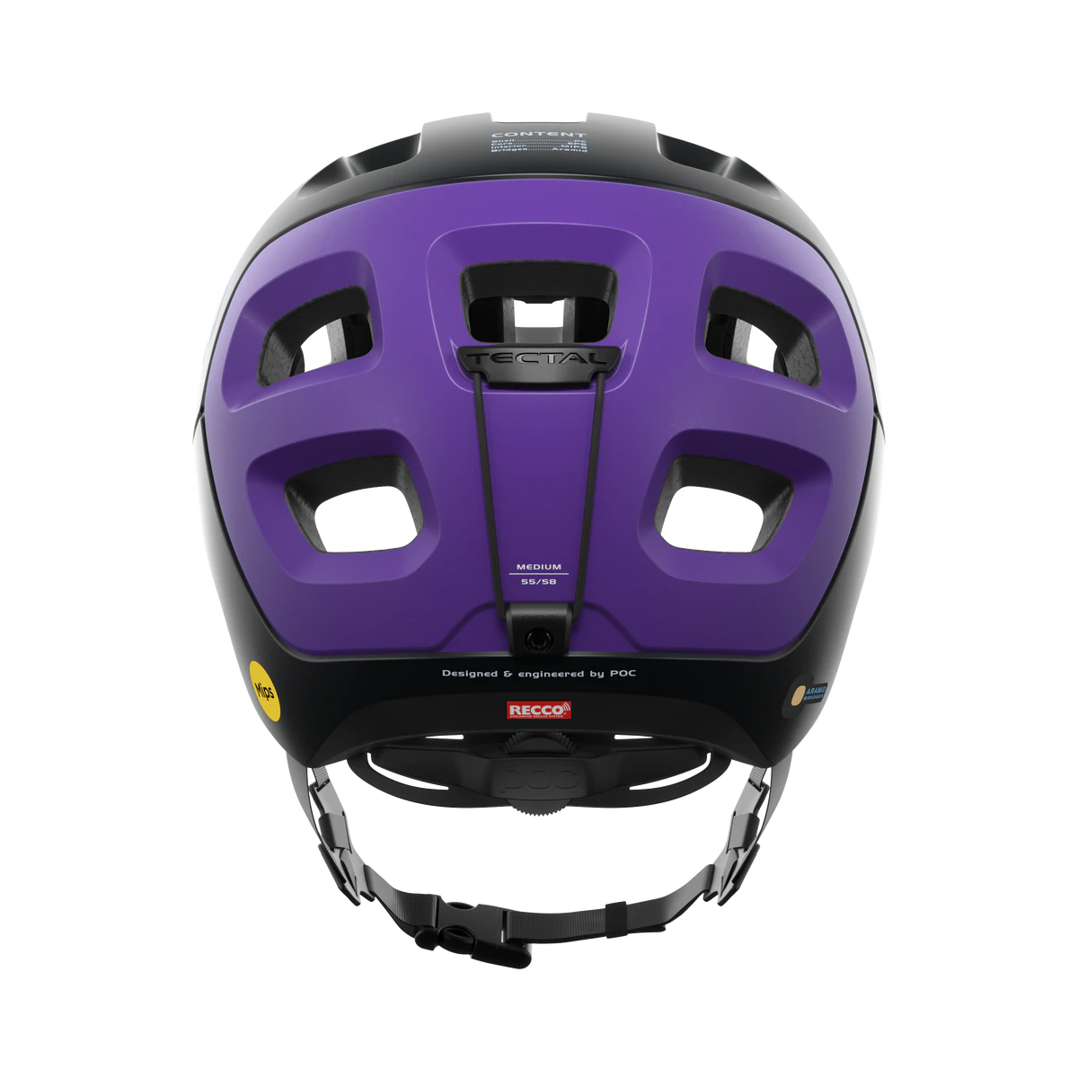 POC Tectal Race MIPS MTB Helmet - Uranium Black-Sapphire Purple Metallic-Matt