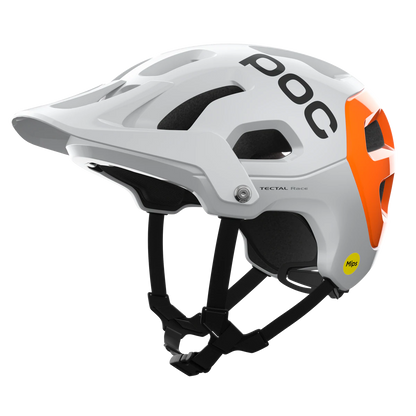 POC Tectal Race MIPS NFC MTB Helmet - Hydrogen White-Fluorescent Orange Avip Hydrogen White - Fluorescent Orange Avip Small 