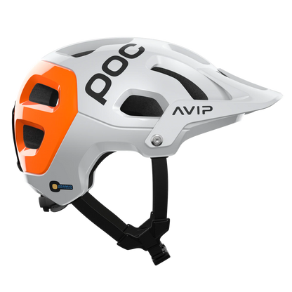 POC Tectal Race MIPS NFC MTB Helmet - Hydrogen White-Fluorescent Orange Avip