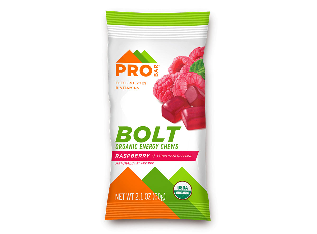 PROBAR Bolt Organic Energy Chews - Raspberry Plus Yerba Mate Single Pack  