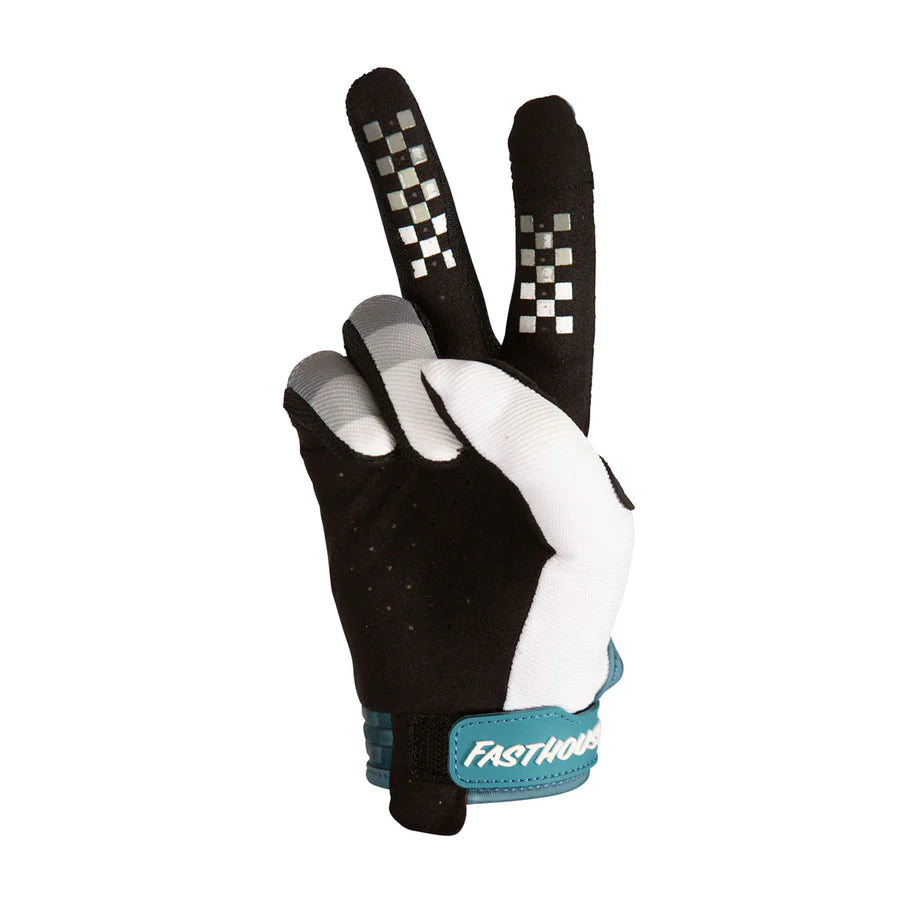 Fasthouse Pacer MTB Glove - Youth - Slate-White
