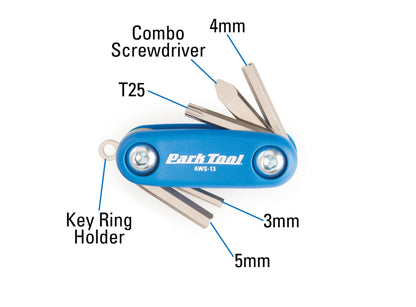 Park Tool Micro Fold-Up Hex Wrench Set AWS-13