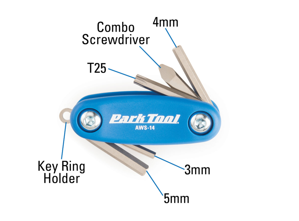 Park Tool Mini Fold-Up Hex Wrench Set AWS-14