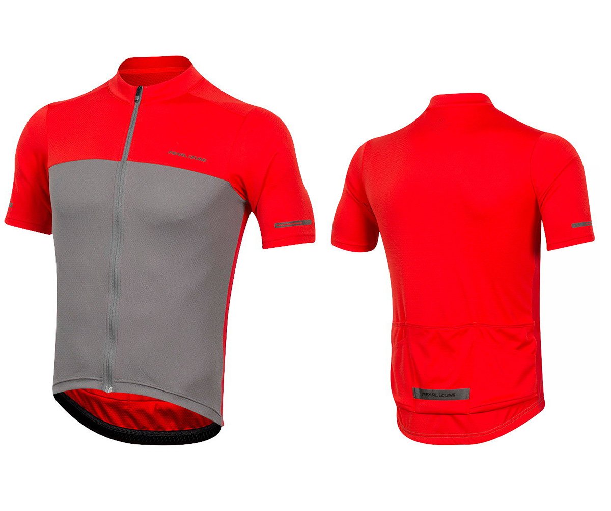Pearl Izumi Charge Short Sleeve Road Jersey - Torch Red-Smoked Pearl Torch Red - Smoked Pearl Small 