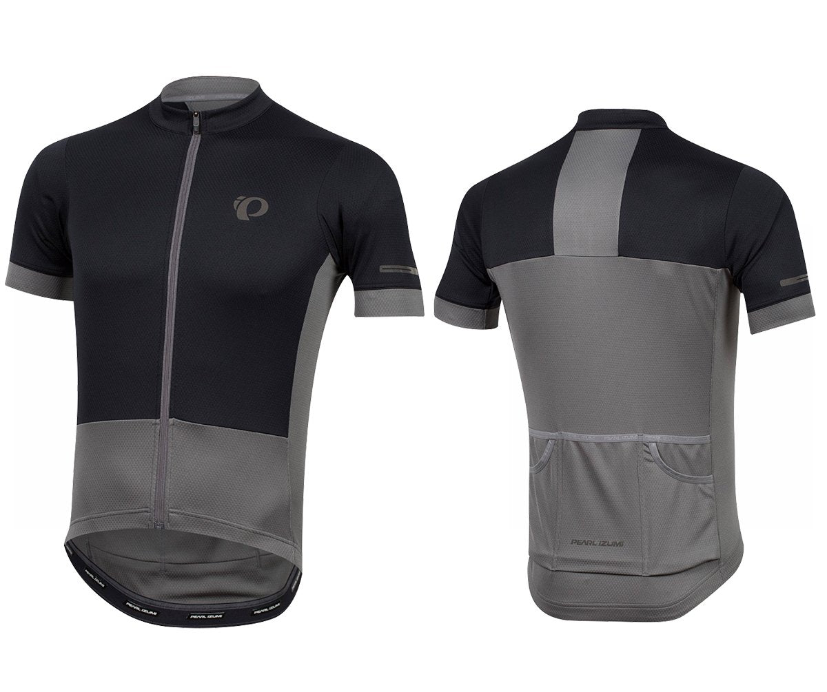 Pearl Izumi Elite Escape Short Sleeve Road Jersey - Black-Smoked Pearl Black - Smoked Pearl Small 